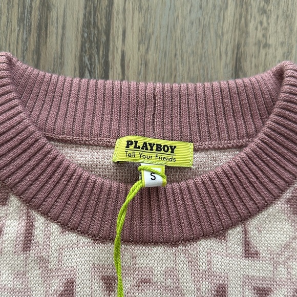 PLAYBOY Pink and Cream Patterned Sweater - Picture 4 of 7